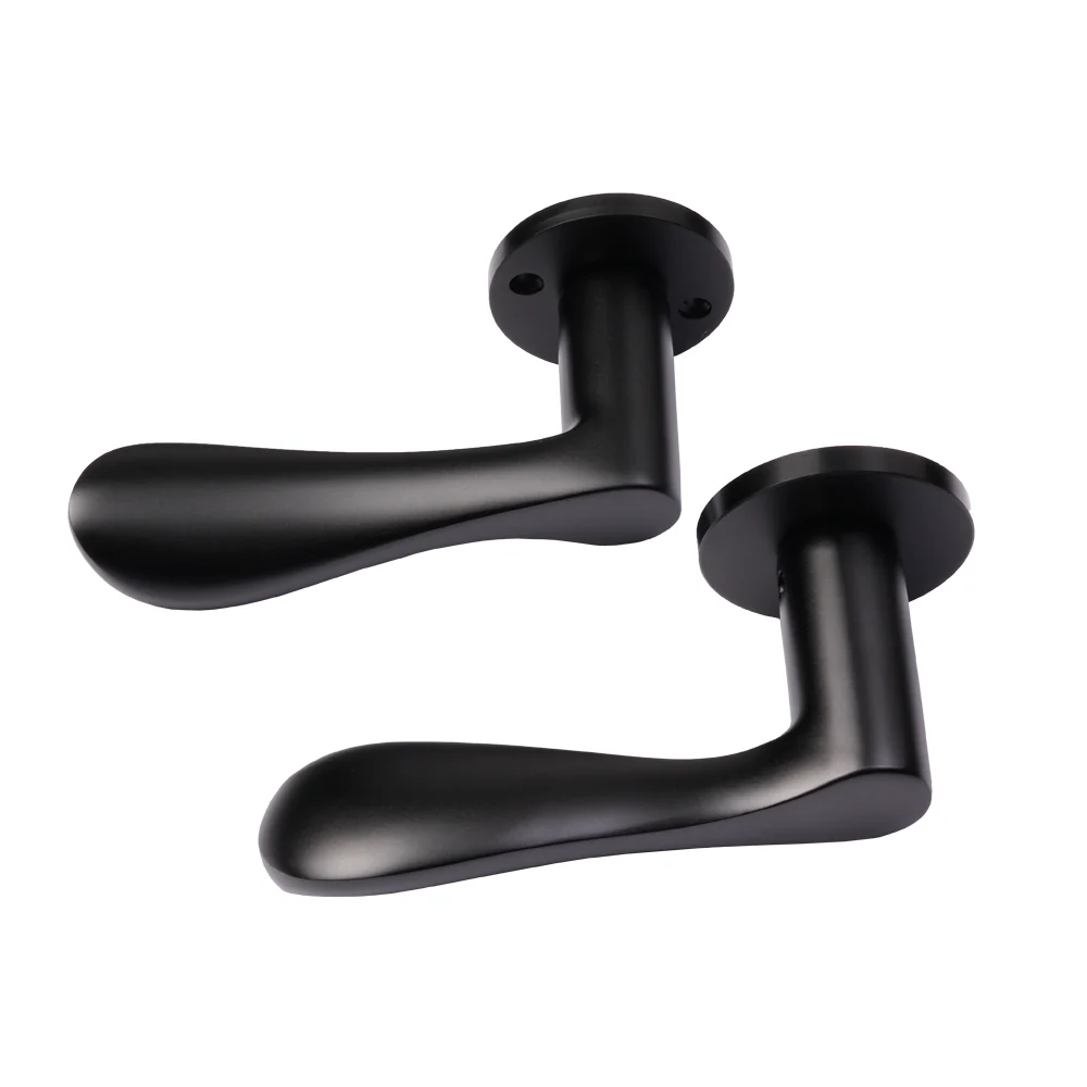 Door Handle With Lock, AA94-550B#, BLACK