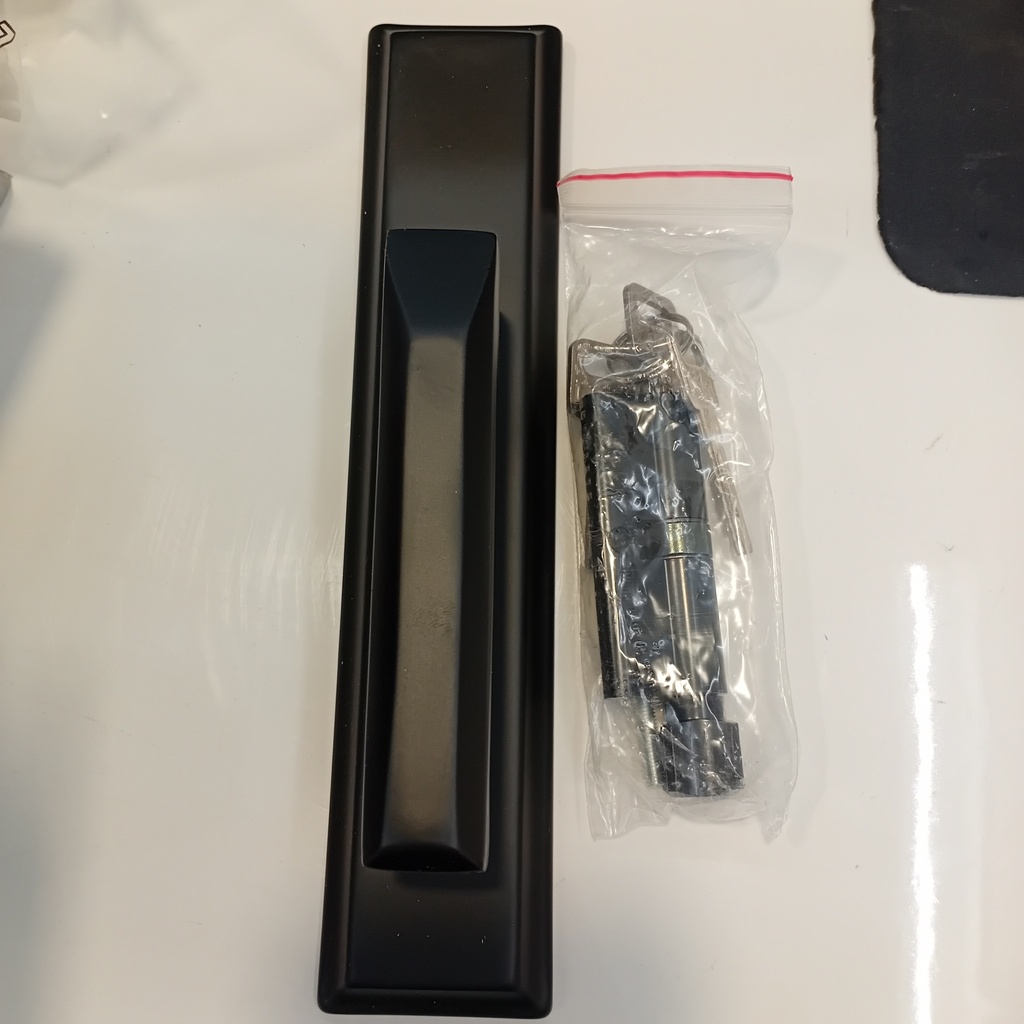 Door Handle With Lock, TA850-951B#, BLACK