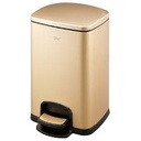 Dustbin Square With Paddle Stainless Steel (Gold Color )
