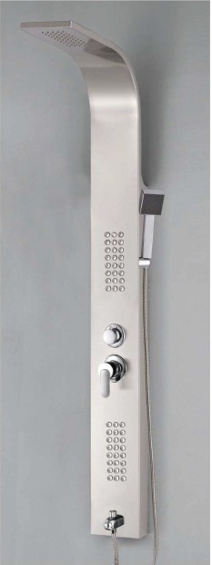 Shower Panel - GF03A 1580×200×65mm, Silver Brushed SUS304