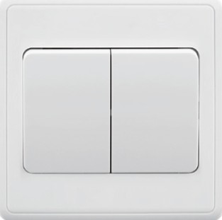 Switch FC303W - 2 Gang 1 Way (Big Button), White