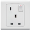 Switch Socket+Neon+1*USB A+C FC456Q - 1 Gang, White