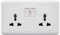 Switch Multi - Socket 13A FC408MQ - 2 Gang, White