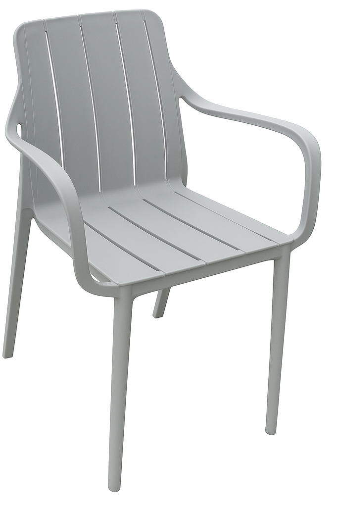 Plastic Chair (C125) Grey 93360 - 58*39*81cm PP