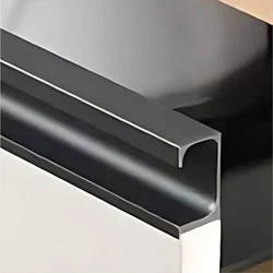 Aluminum G Handle Profile, Black 4.8x19.2x44/3.6Meter