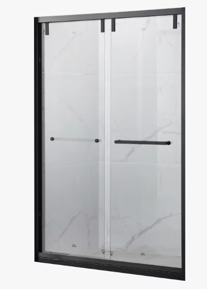 Shower Sliding Glass Door- BD8404 1200*1900mm, Matte Black