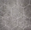 PVC Wall Panel Hexagon Tile 1000X10X2400MM - Grey Matte