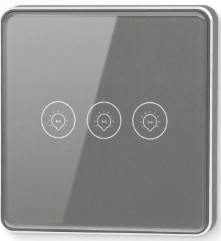 Tuya Smart Touch Switch  - DME233 Gray 3 Gang