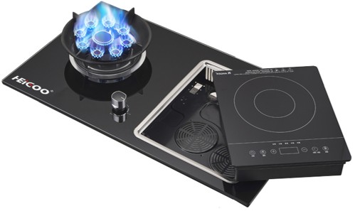 Hybrid Stove (Gas + Induction) Tempered Glass HLDQ10BS9 Size: 750*430