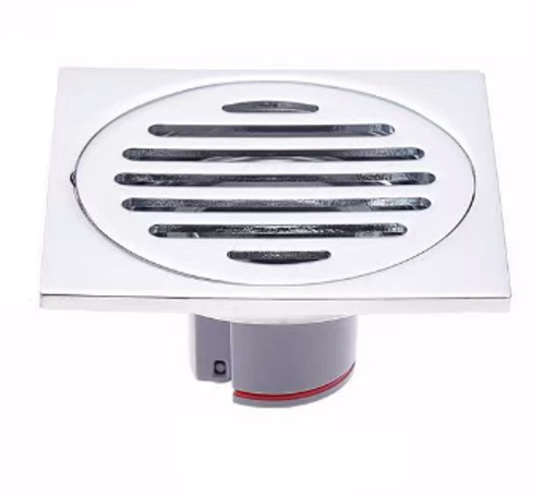 Bathroom Floor Drainer - Chome Plating 10 x 10CM ( Central Hole )