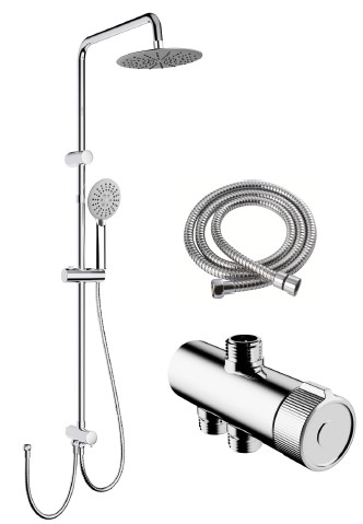Shower Set - L22506-CP, SUS304 - 3 Functions