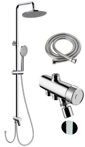 Shower Set - L23601-CP, SUS304 - 3 Functions