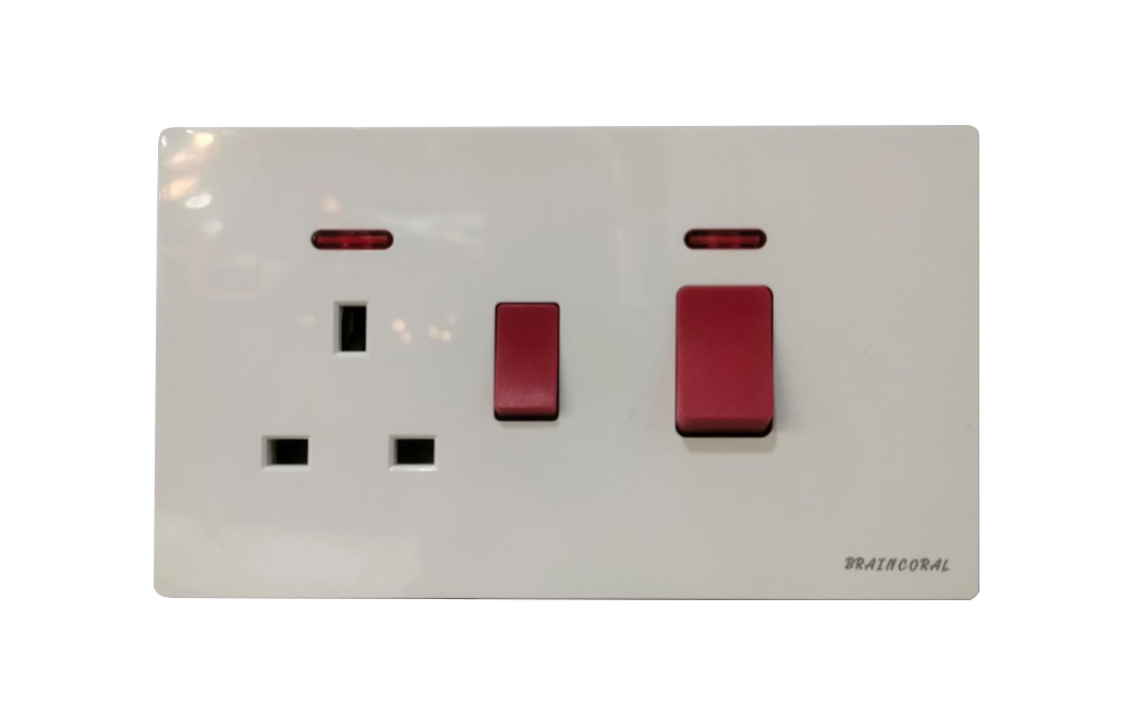 13A kitchen  socket with switch & neon