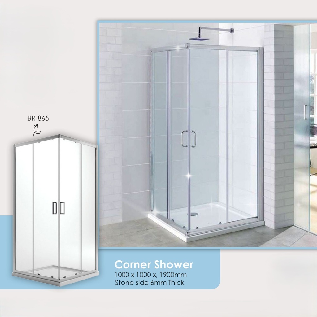 Shower Room - Aluminum alloy， 1000*1000*1900mm with stone side 6mm thickness glass