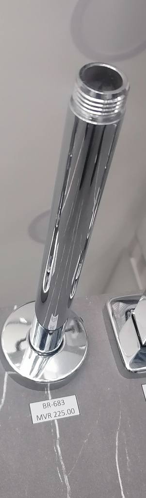 AR-001C#, shower arm, chrome, 20cm，G1/2,Copper tube+stainless steel cup