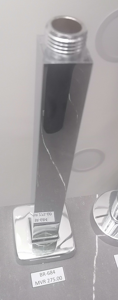 AR-002C#,  shower arm, chrome, 20cm，G1/2,Copper tube+stainless steel cup