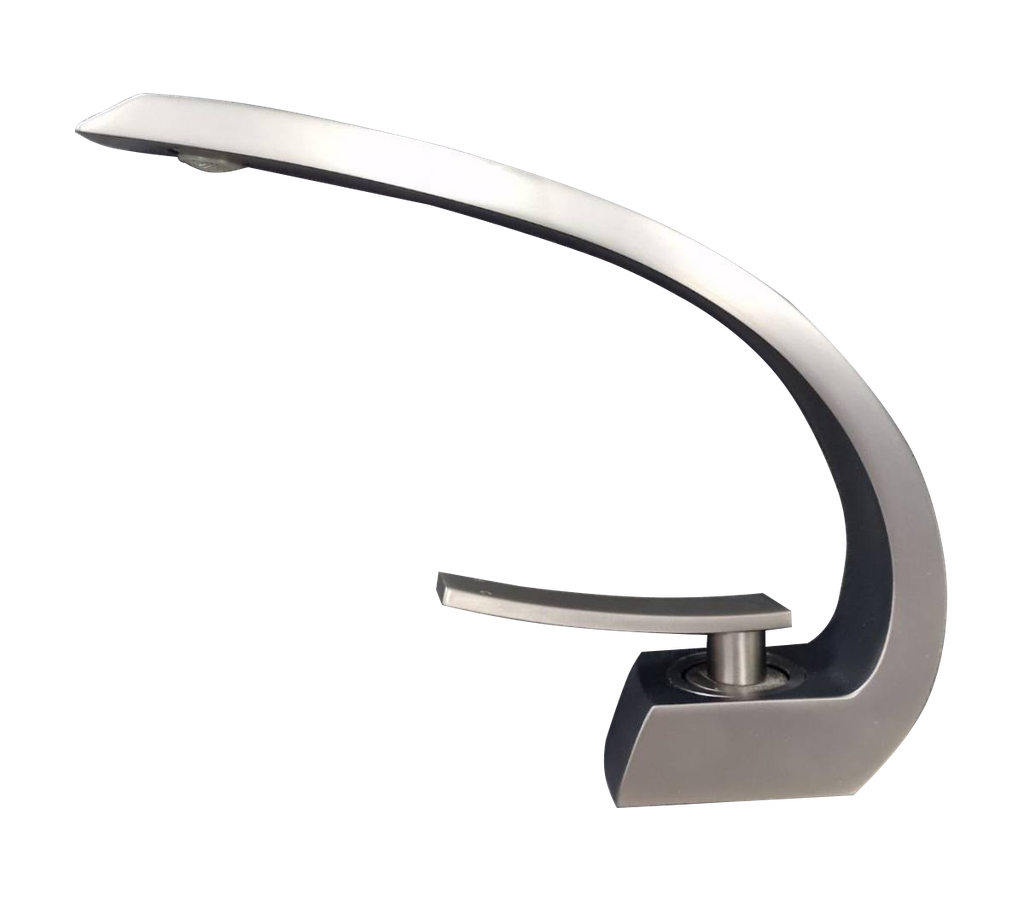 Basin Mixer, Material :brass main body with zinc alloy handle - 02718GM - Gun Metal