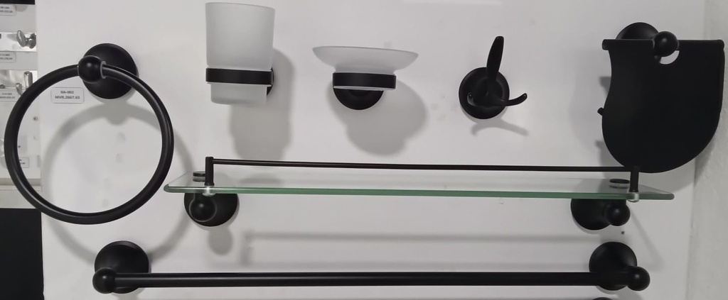 7PCS BIRTHROOM ACCESSORIES SET 
BA-002  BLACK
Box Code: