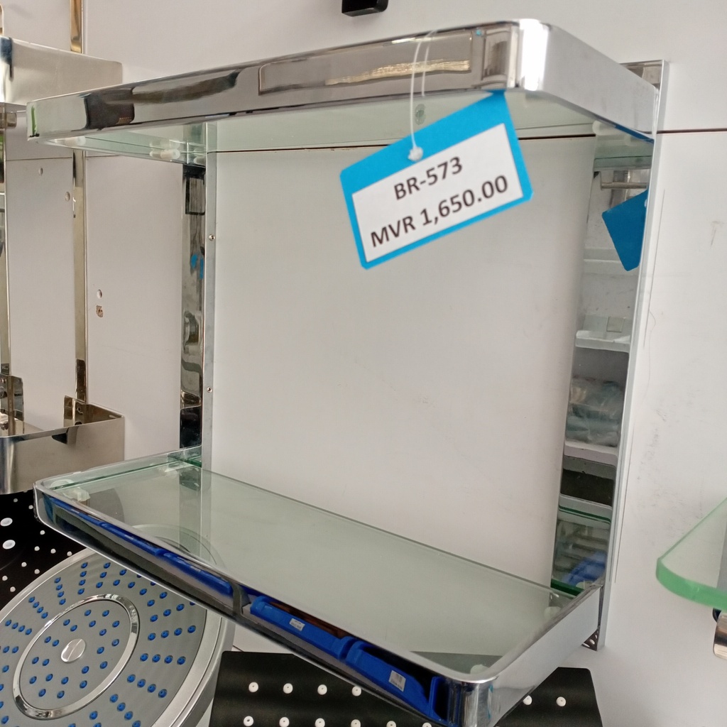 Glass Shelf - Double Layer, Chrome, 480614CH