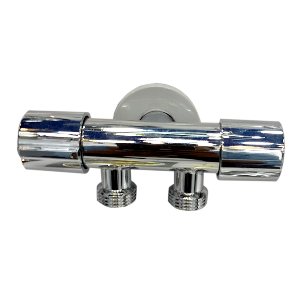 Generic Copper Double Switch Outlet Angle Valve Toilet Bidet Shower Faucet Tee Connector
BOX CODE  A3-11