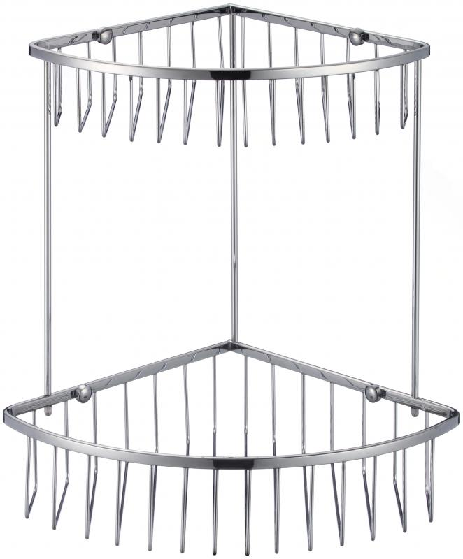 Bathroom Corner Rack Double Shelf - 480725BN