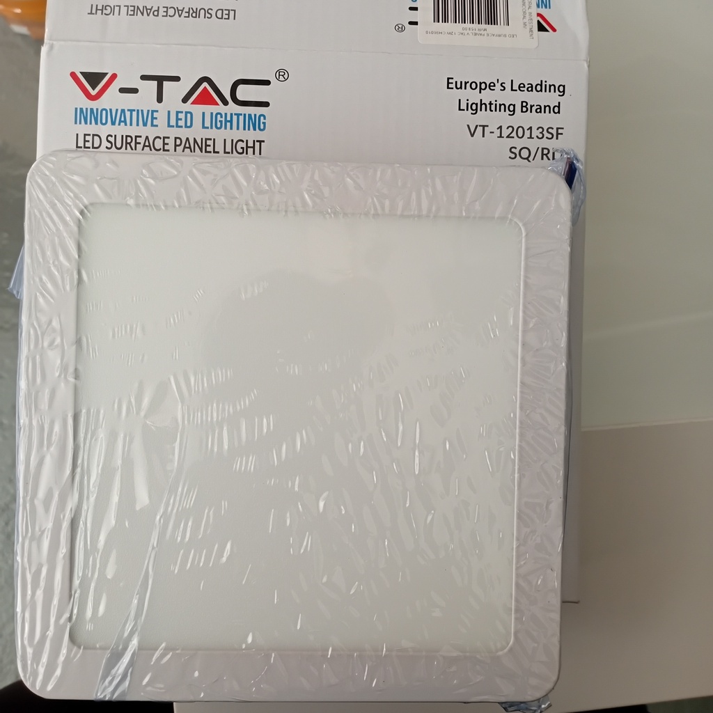 LED SURFACE PANEL V TAC BRAND SQUARE 12W CH 96010