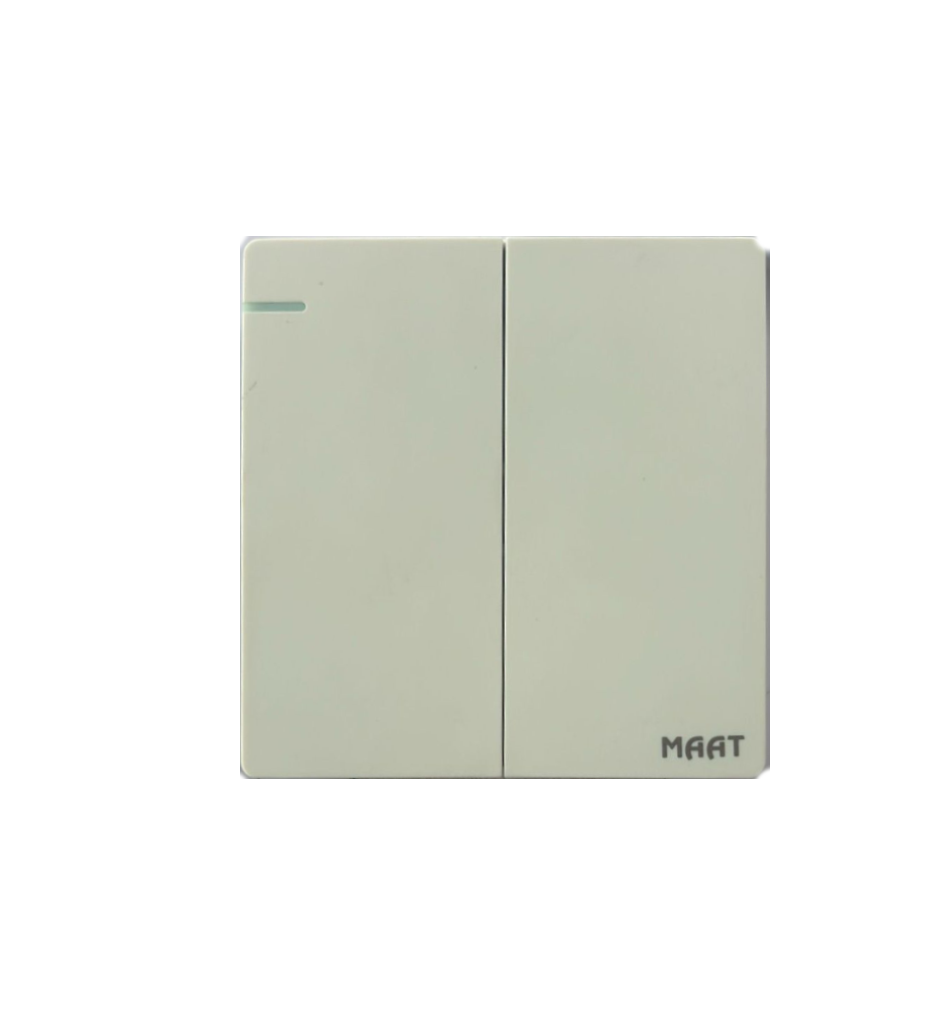 2GANG 1WAY SWITCH  WHITE  
Box Code: METQ52Q/1Y