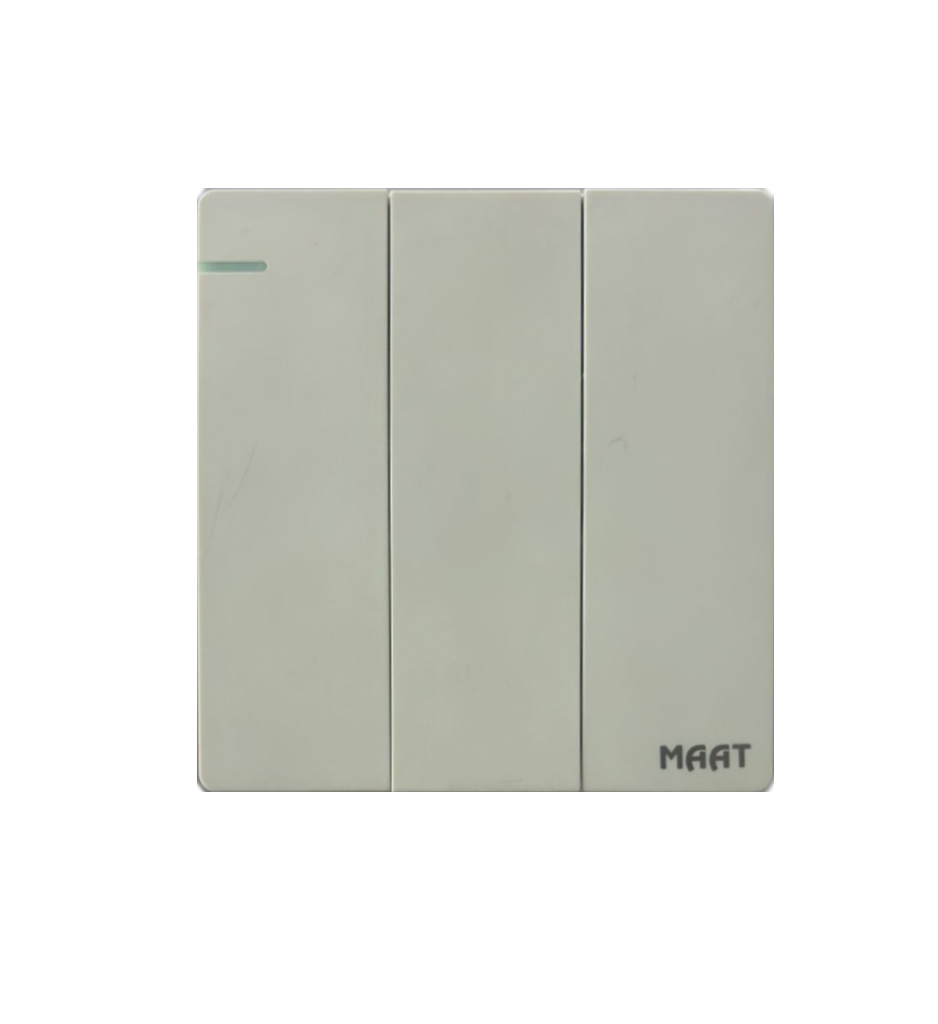 3 GANG 1 WAY  SWITCH  WHITE 
Box Code: METQ53Q/1Y