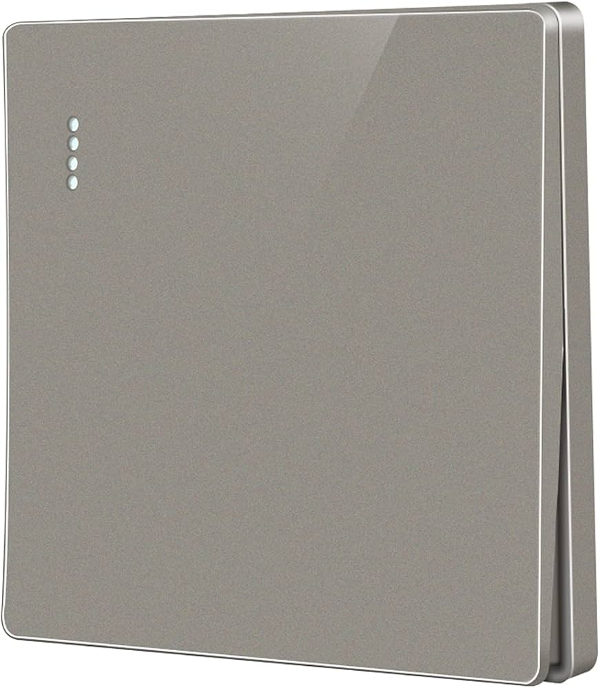 Plate Switch - 1gang 1way D2001 86x86mm 16A250V pure without LED (grey color)