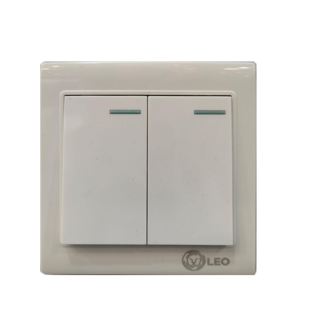 Switch - 2gang 1way LK4003 86x86mm 10A250V