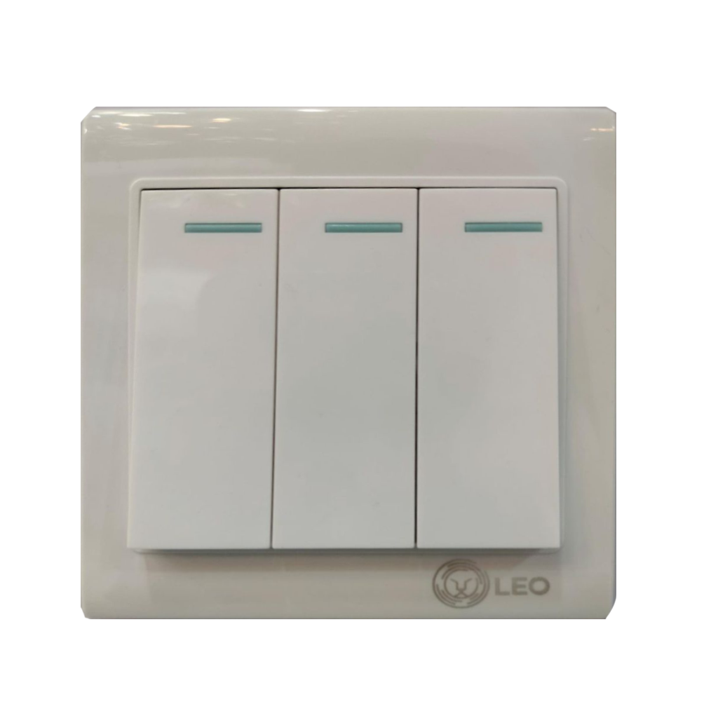 Switch - 3gang 2way LK4005 86x86mm 10A250V