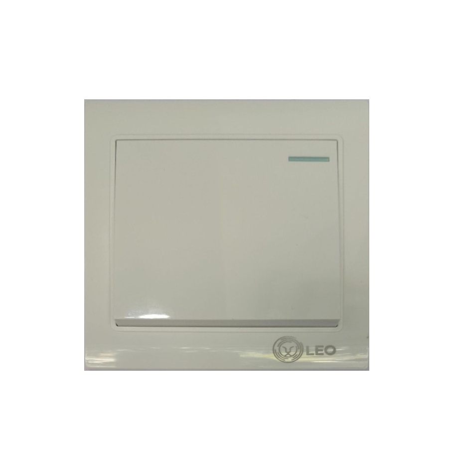 Switch - gang 1way pure white color LK4001 86x86mm 10A250V