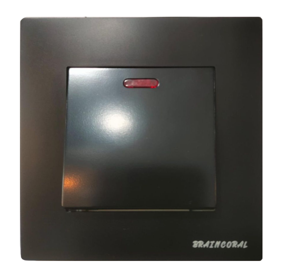 Switch -20A Double pole  LK4040 86x86mm 20A250V, Black