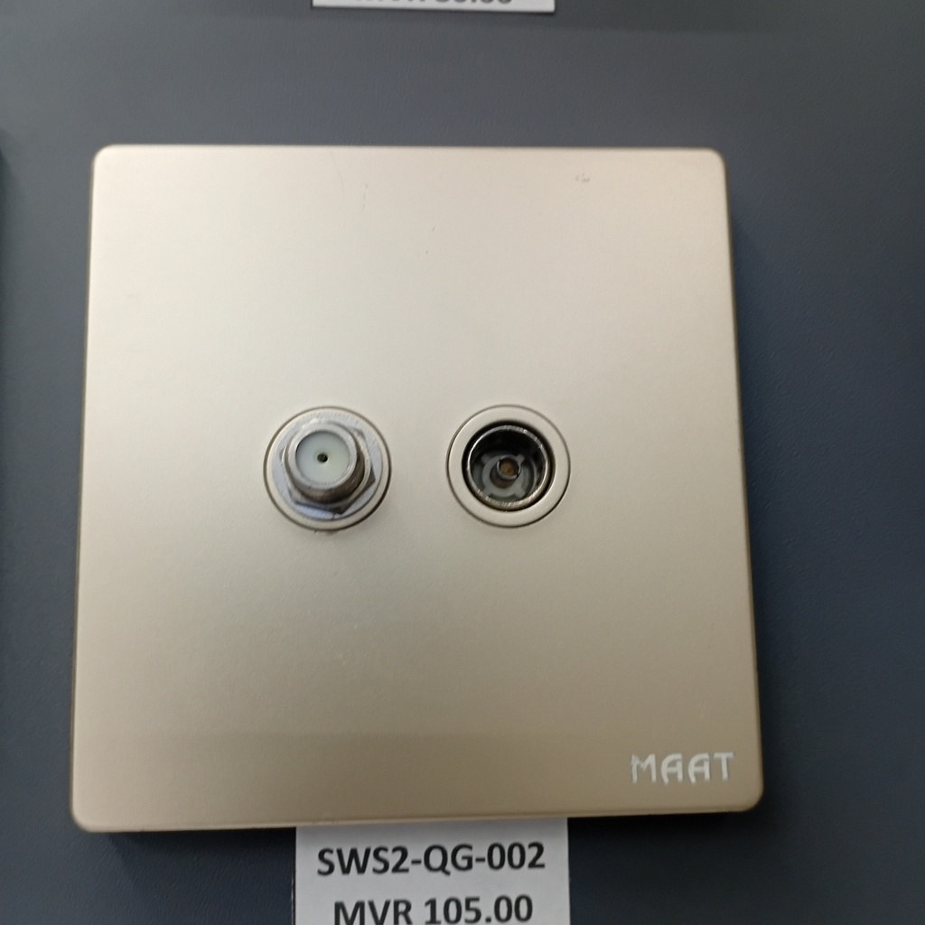 2 GANG SAT &TV SOCKET GOLD PLATED  
Box Code: Q5CWXTV/BLTV