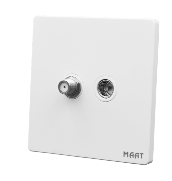 2 Gang Satelite Socket White +TV Socket Z468 MMAAT
