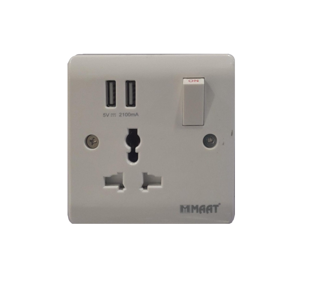 13A 1 GANG SWITCH UNIVERSAL SP 2.1 USB
Box Code: Z769