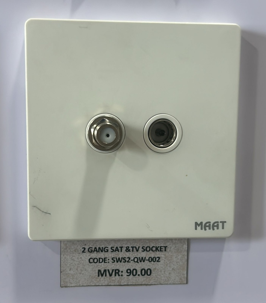 2 GANG SAT &TV SOCKET WHITE
Box Code: MET-Q5WXTV/BLTV
