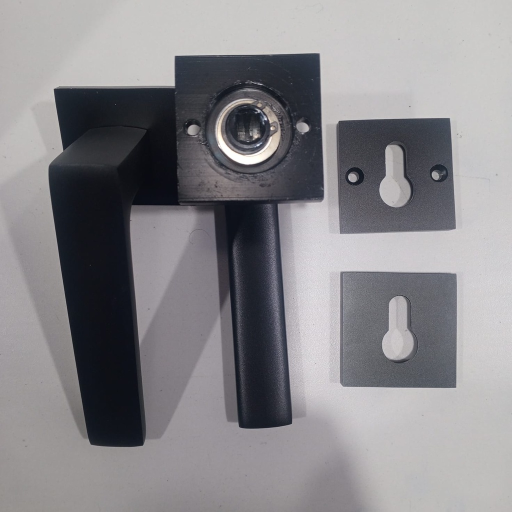 Door Lock - Black Aluminum + copper