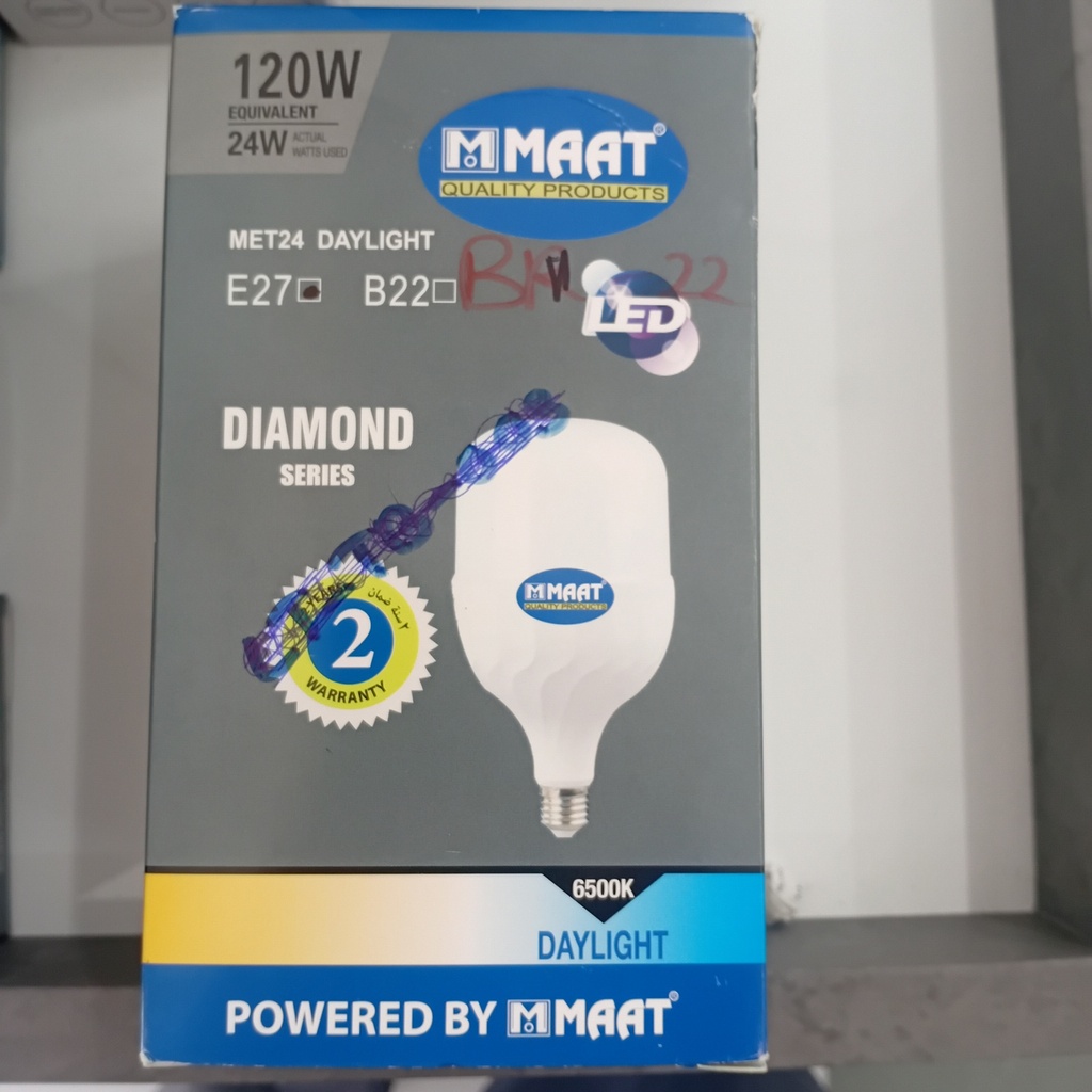 BULB LIGHT  24W  E27                                                                     DAY LIGHT / BIG THREAD
B-22