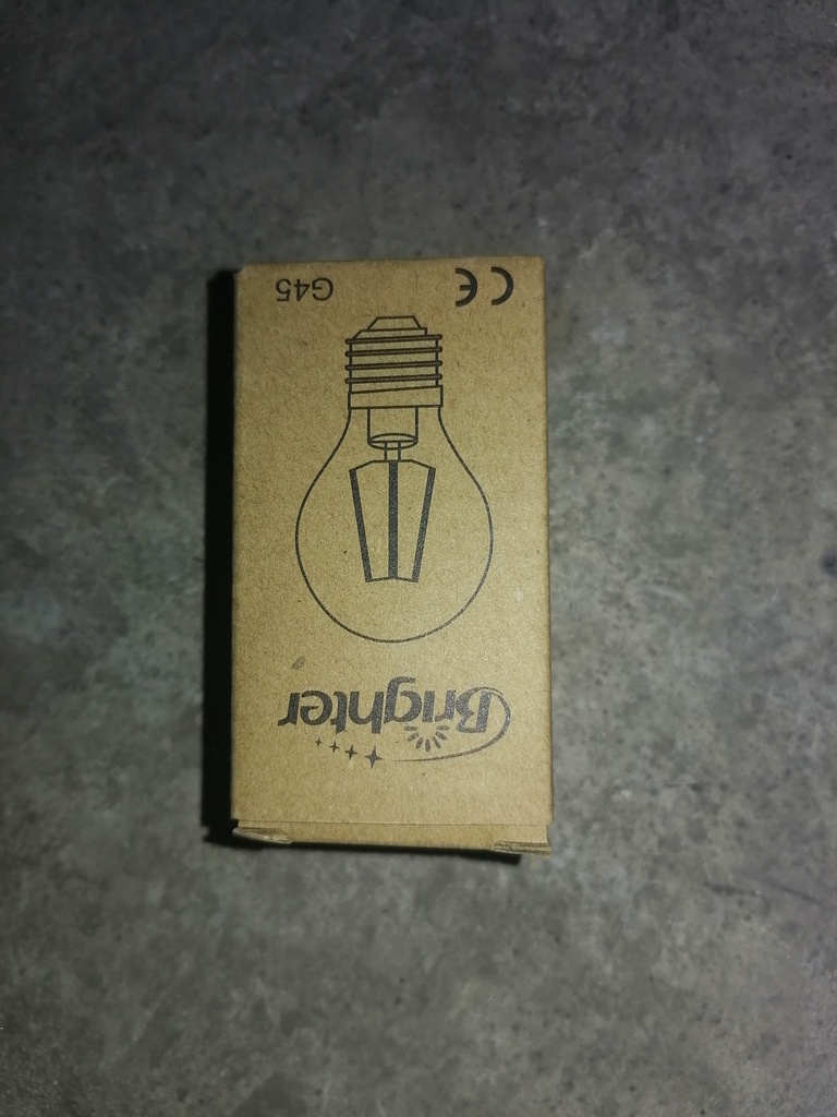 FILAMENT BULB MODEL NO: G45 4W E27