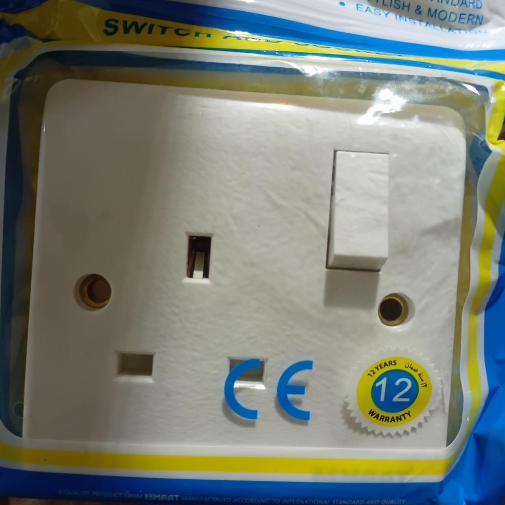 MAAT Z405 13A 1 GANG SWITCH SOCKET SP