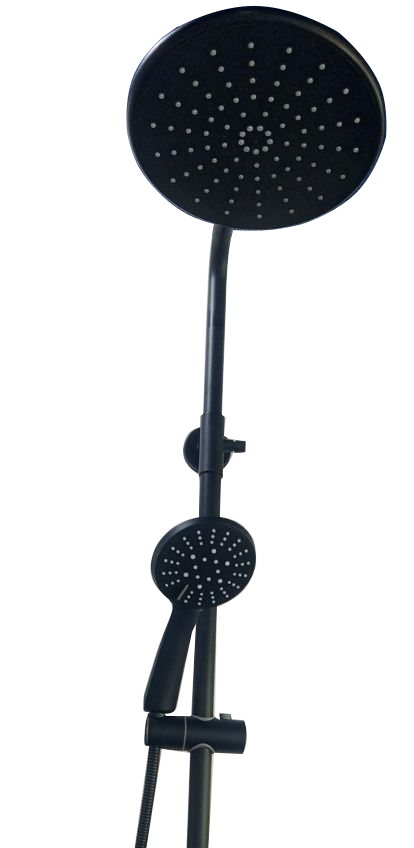 Shower set - 3-function brass main body with zinc alloy handle