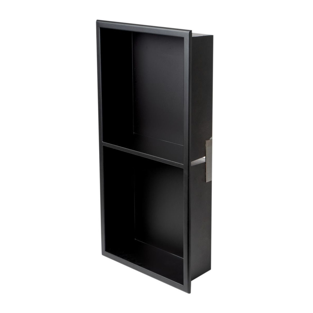 Shower Niche with Shelf 20x60cm - Matt Black - 8363-2MB