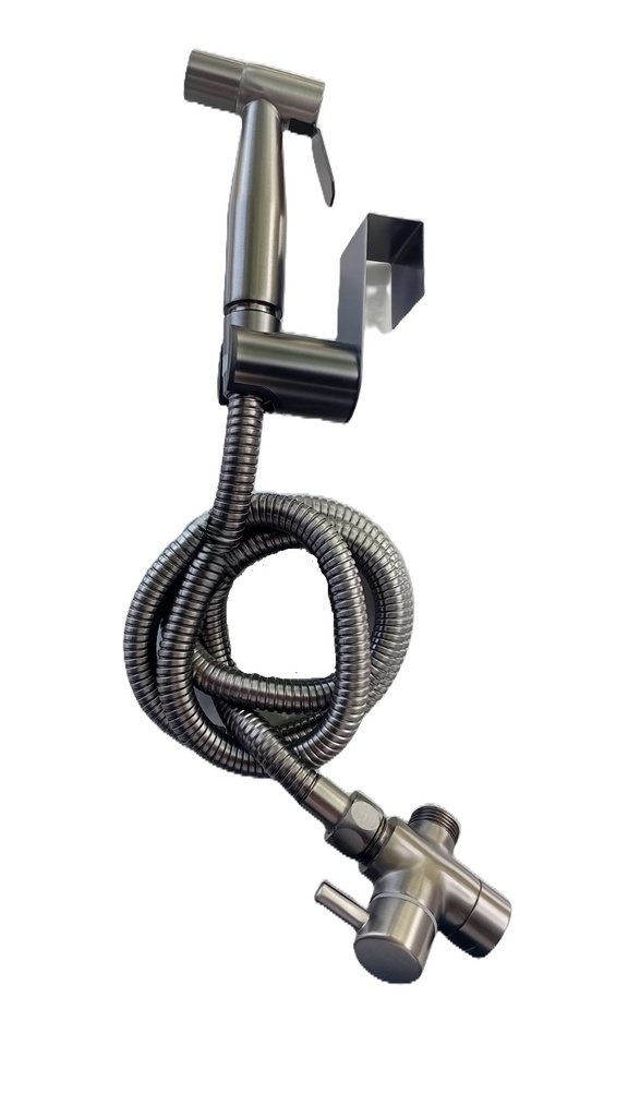 Spray shower set brass shower valve - SUS304 shower holder SUS304 SHOWER sprayer 1.2M SUS304 shower hose - 81231GM - Gun Metal