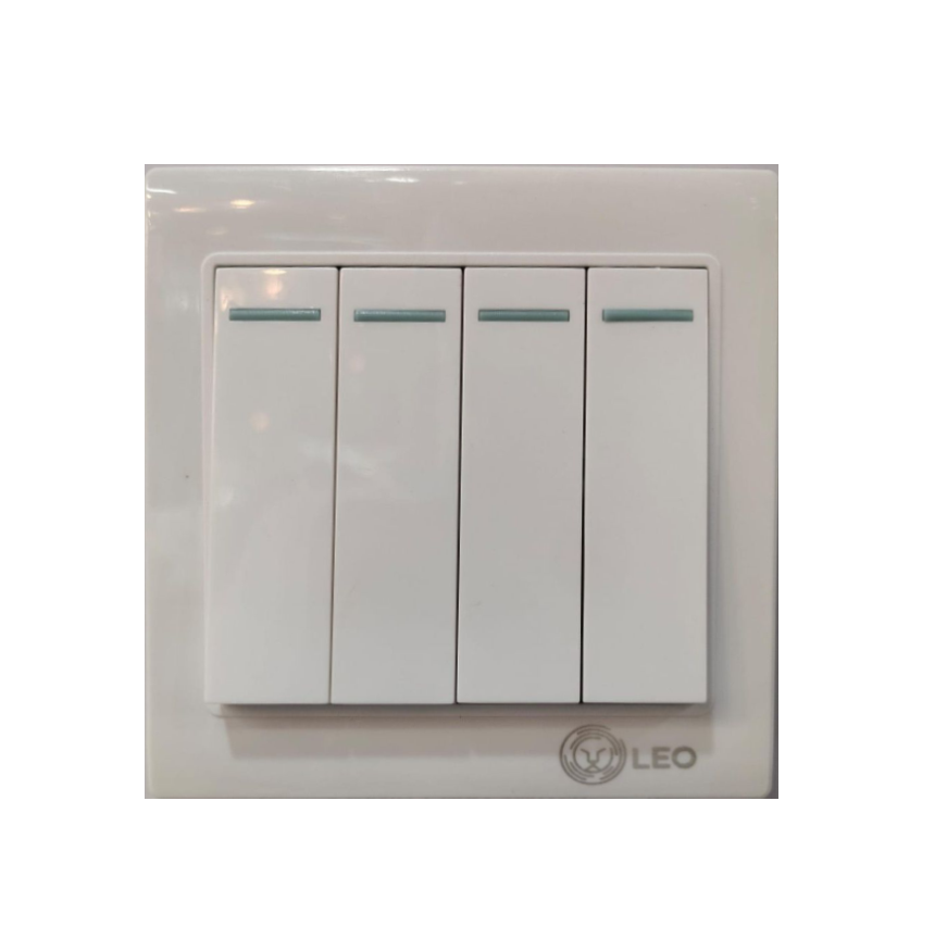 Switch - 4gang 2way LK4007 86x86mm 10A250V