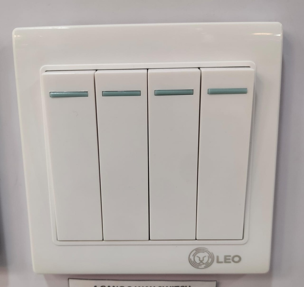 Switch - 4gang 2way LK4007 86x86mm 10A250V