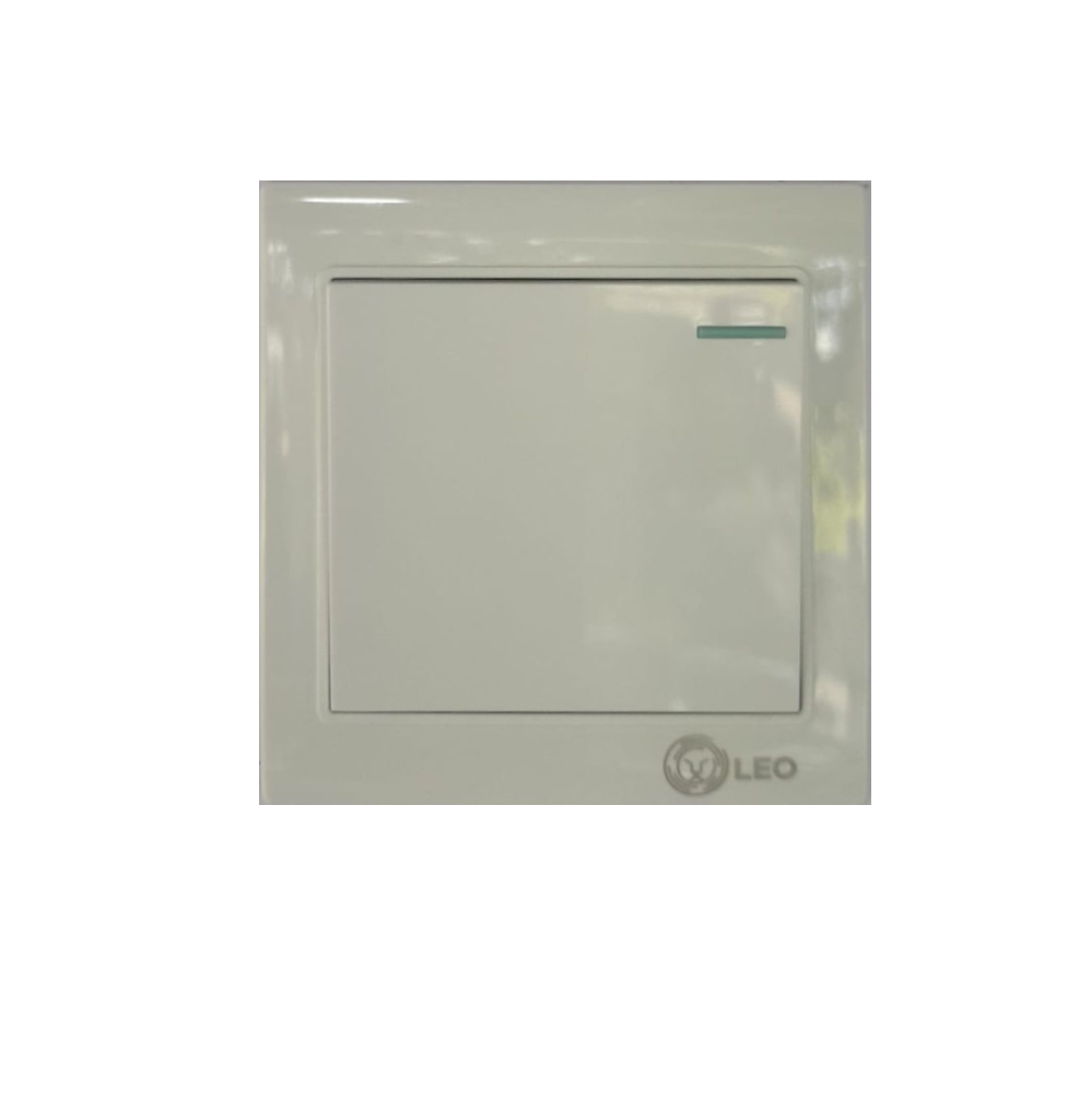 Switch -1gang 2way pure white color LK4002 86x86mm 10A250V