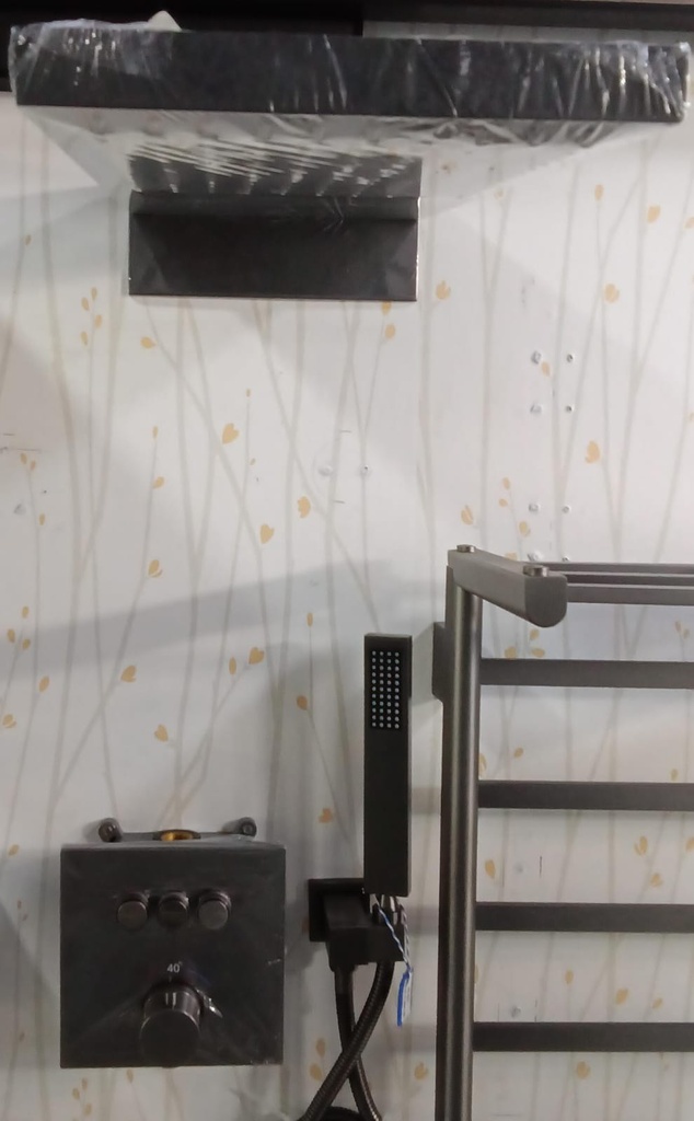 Thermostatic shower set, 3-function shower body with emmbeded box