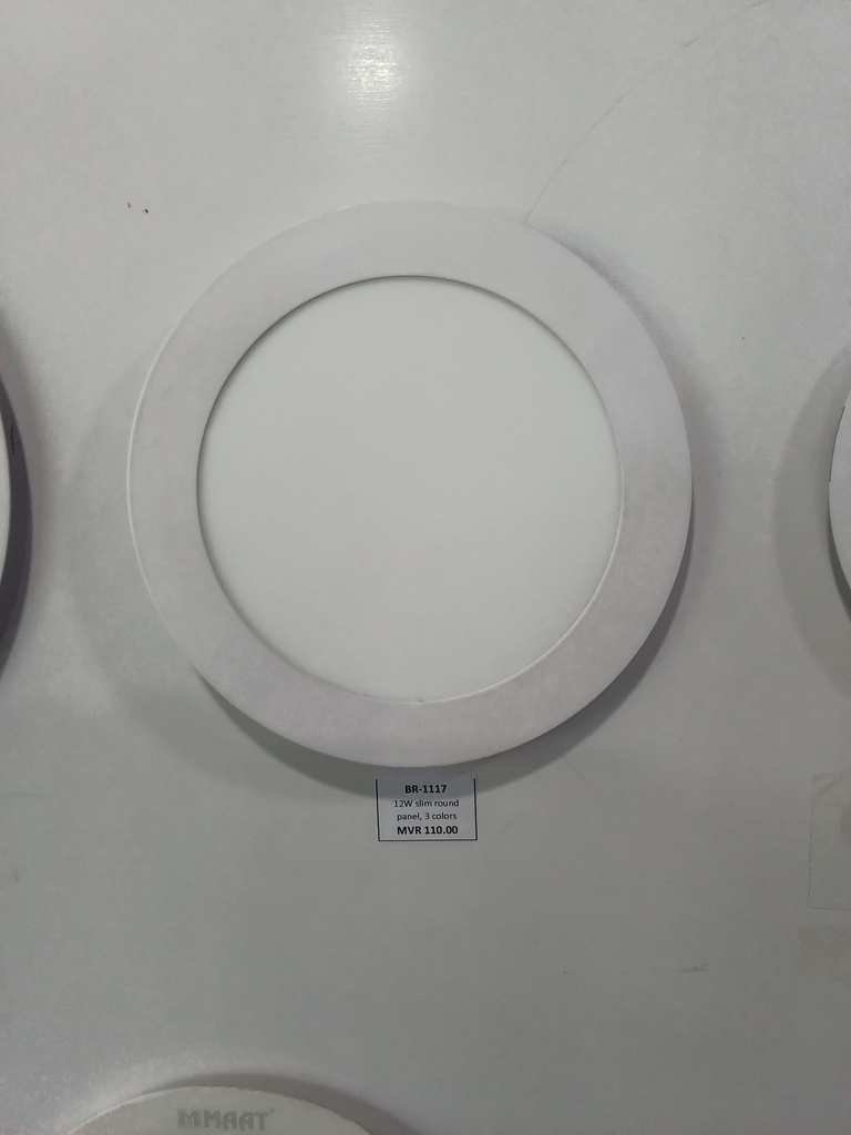 12W slim round panel, 3 colors