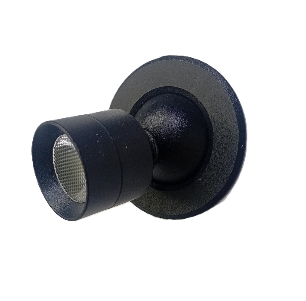 LED：BRIDGELUX JY-ZBD-152, Power：3W CCT: 3000K C.R.I：90Ra Size：Ф48*H55mm Cutting：Ф40mm - Black